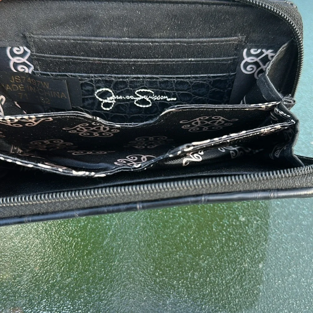 Jessica Simpson Bi-Fold Black, Gray, Blue Wallet